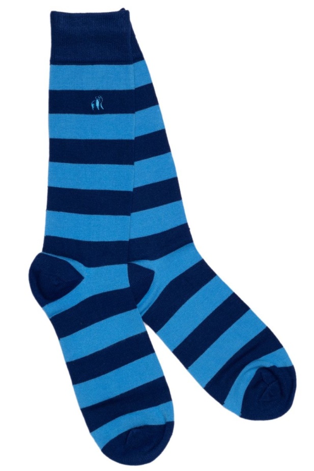 Swole Panda SKY BLUE STRIPED socks SP093